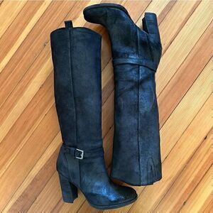Belle by Sigerson Morrison Hayley Distressed Suede Knee-High Boots Size 8